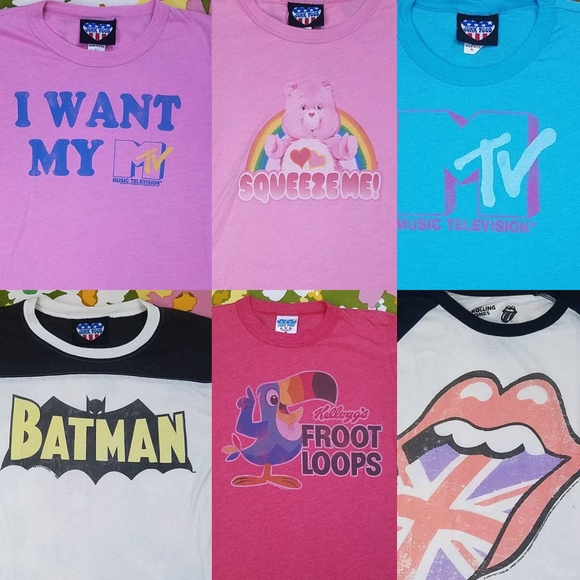 Junk Food T Shirt Lot of 9 Baby Tees Retro Bundle - Picture 5 of 6